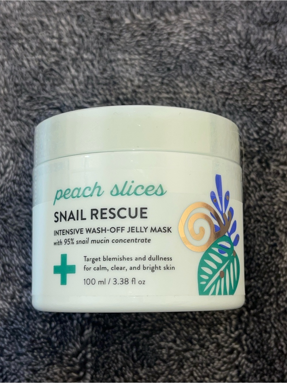 Peach Slices Snail Rescue Intensive Wash-Off Jelly Mask